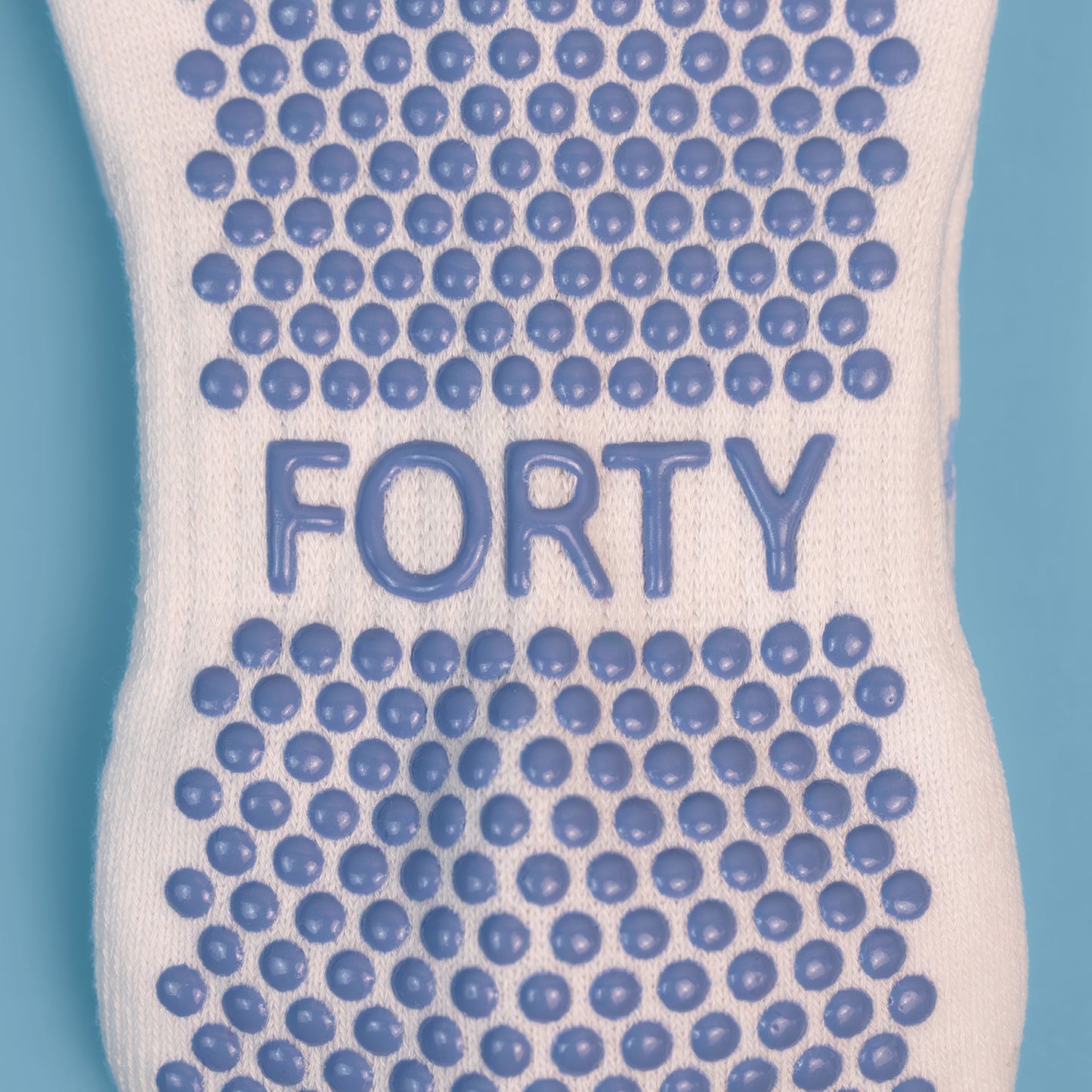 Blue Ruffle Top Half Crew