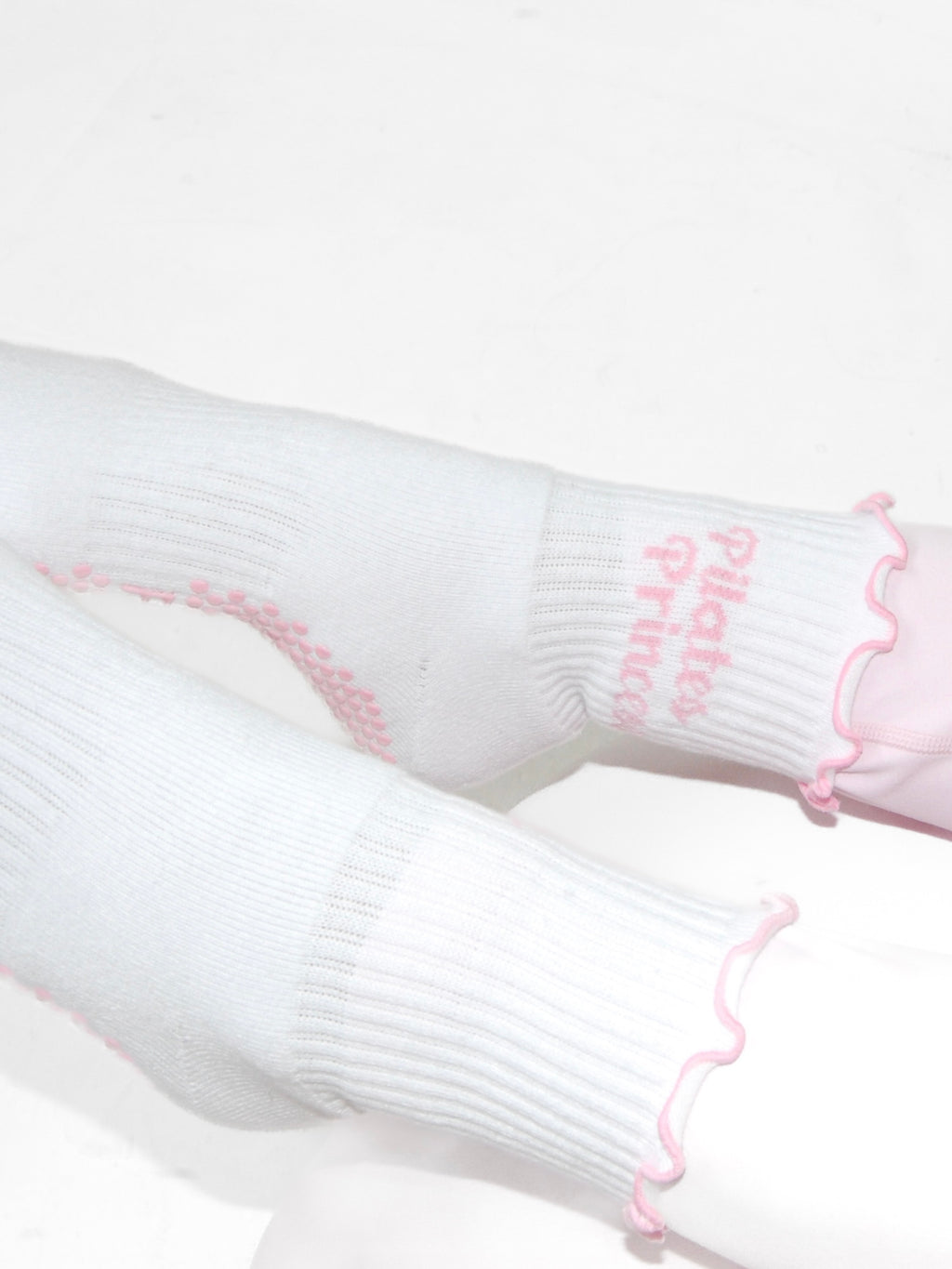 Pink Pilates Princess Ruffle Top Half Crew