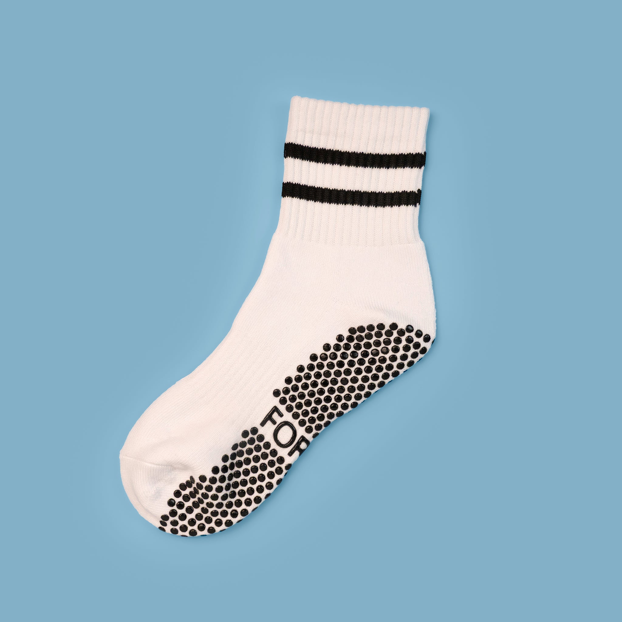 Black Stripe Half Crew