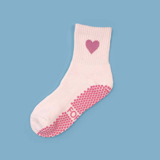 Pink Heart Half Crew