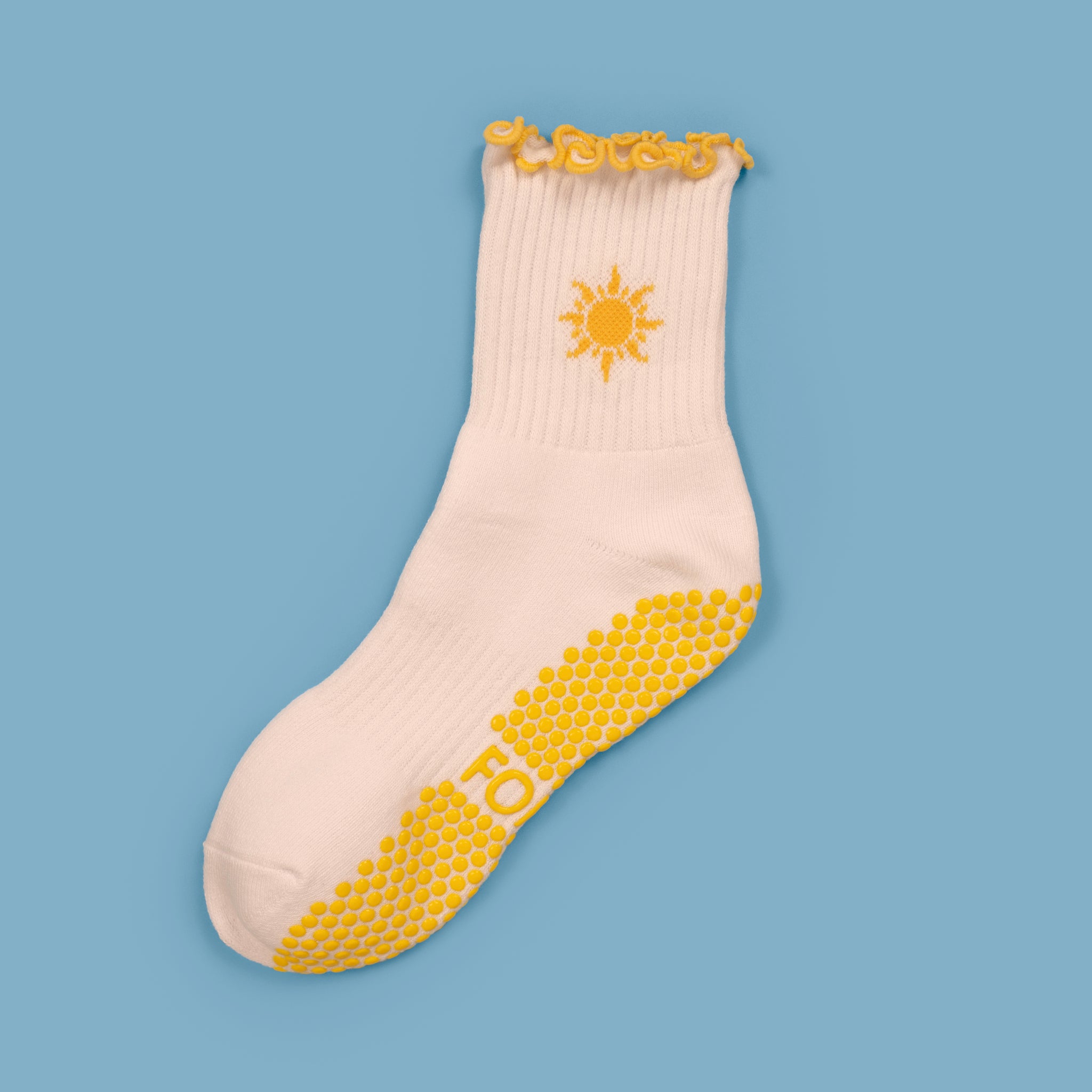 Sunny Ruffle Top Half Crew