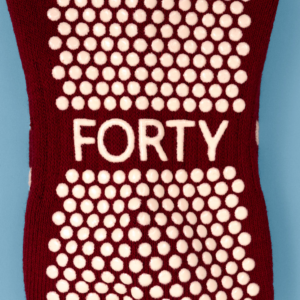 Cream Stripe Half Crew