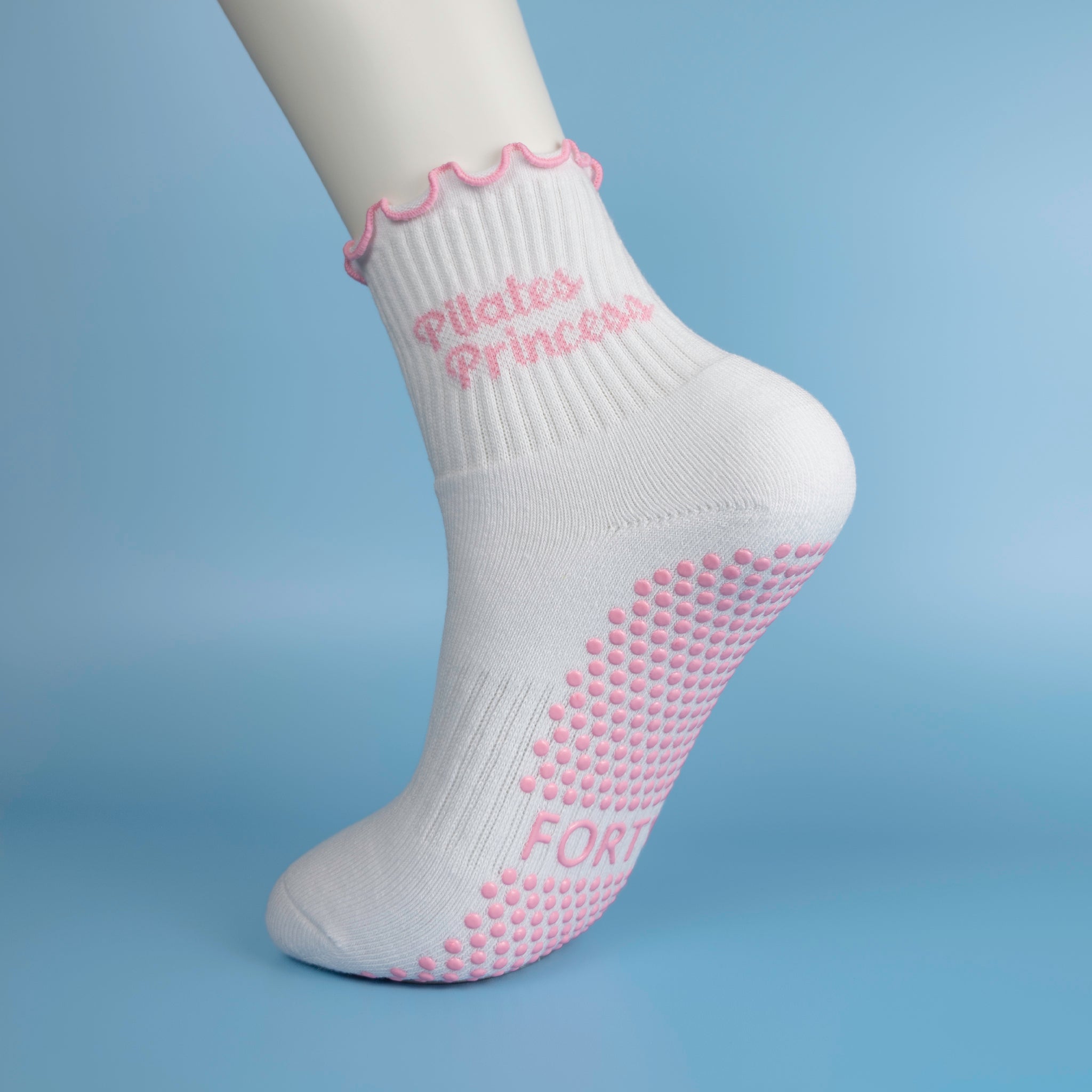 Pink Pilates Princess Ruffle Top Half Crew