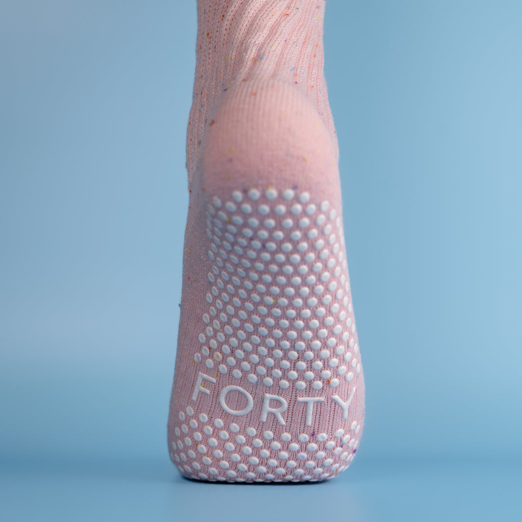 Pink Speckle Slouch Sock